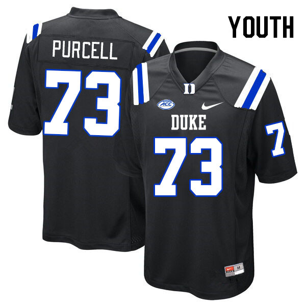 Youth #73 Jack Purcell Duke Blue Devils College Football Jerseys Stitched-Black